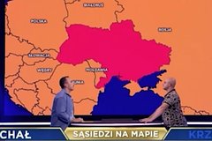 Польский телеканал показал карту Украины с одной деталью